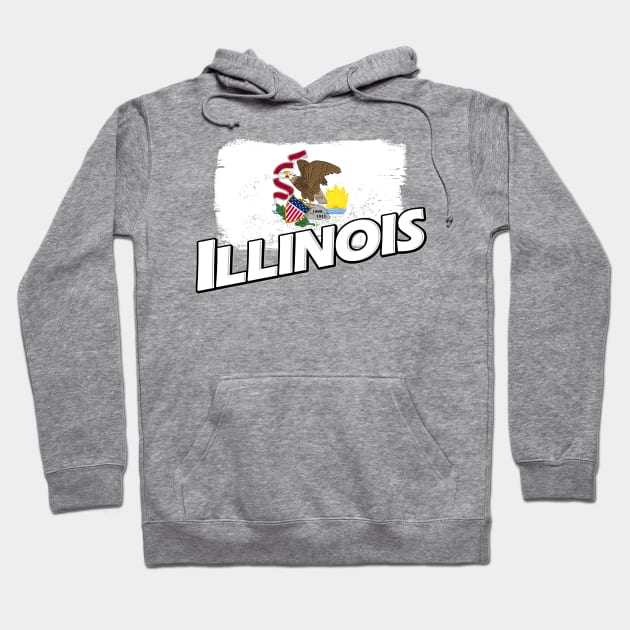 Illinois flag Hoodie by PVVD